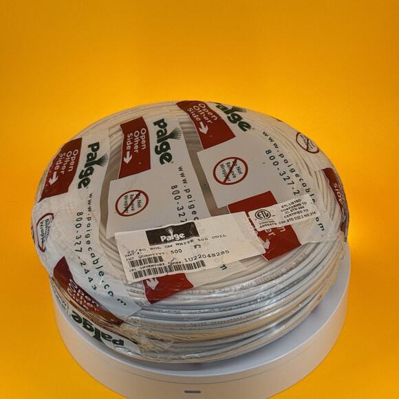 Paige Datacom 500ft Bulk Sound/Security Cable 22/4c Sol CM White - Picture 4 of 16